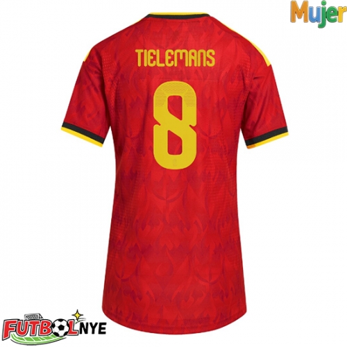 Camiseta Bélgica Youri Tielemans #8 Primera Equipación para mujer Mundial 2026 manga corta